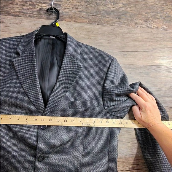 Haggar Charcoal Gray Textured Jacket Blazer - Picture 5 of 14